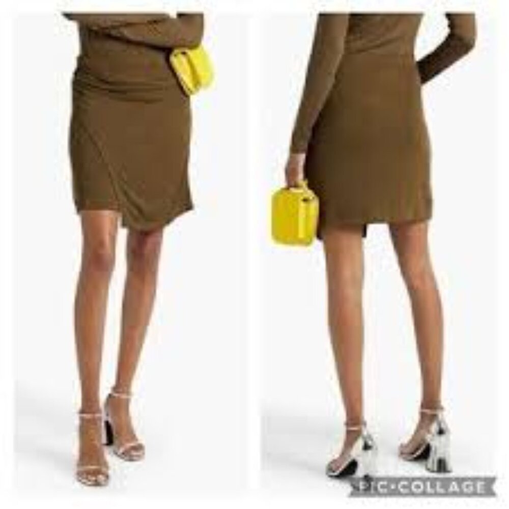 7 - NWT VINCE GATHERED SKIRT VINE - Picture 2 of 6
